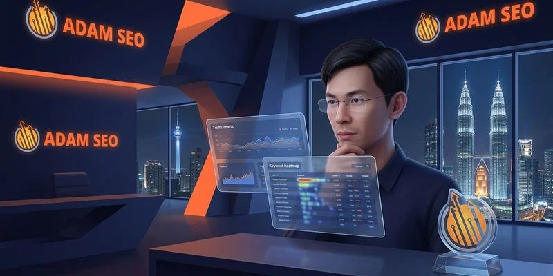 Adam SEO headquarters office in Kuala Lumpur Mont Kiara featuring modern professional workspace with panoramic city views