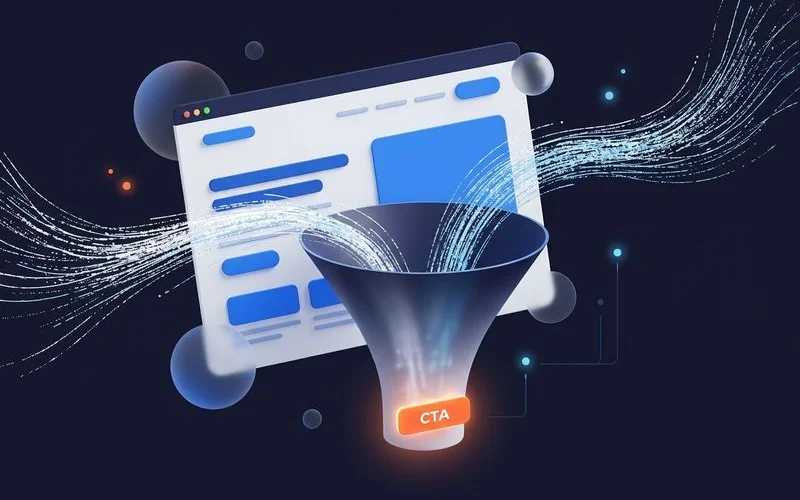 Lead magnet landing page optimization showing conversion funnel design and gated content performance metrics