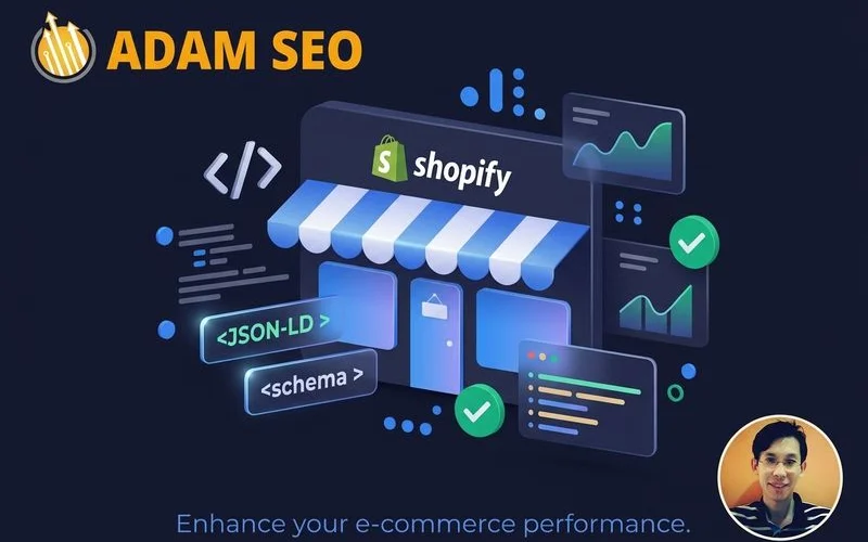 Shopify store SEO optimization workflow showing product schema markup and structured data implementation