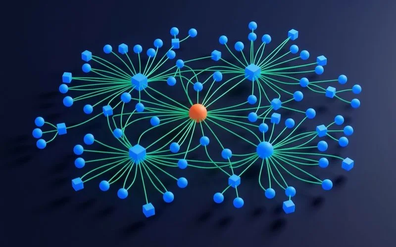 Site architecture visualization showing internal linking structure and page hierarchy optimization plan